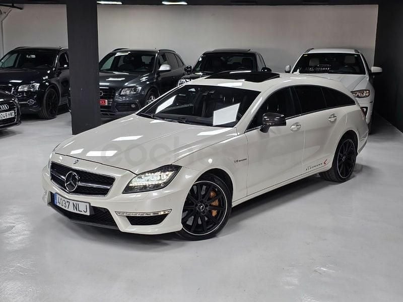 Usado Mercedes CLS63 AMG Shooting Brake AMG 585 CV (430 kW) 2014 Blanco Familiar