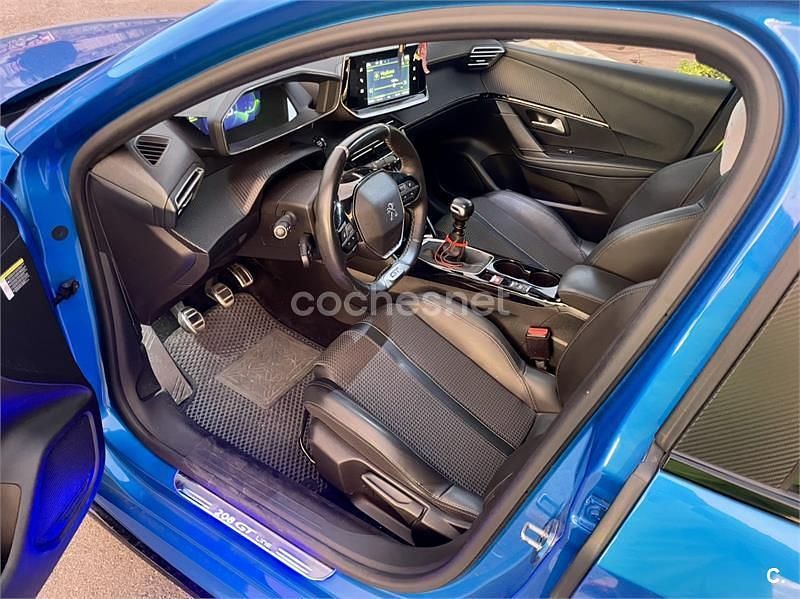 Usado Peugeot 208 GT-line 100 CV (73 kW) 2020 Azul Utilitario