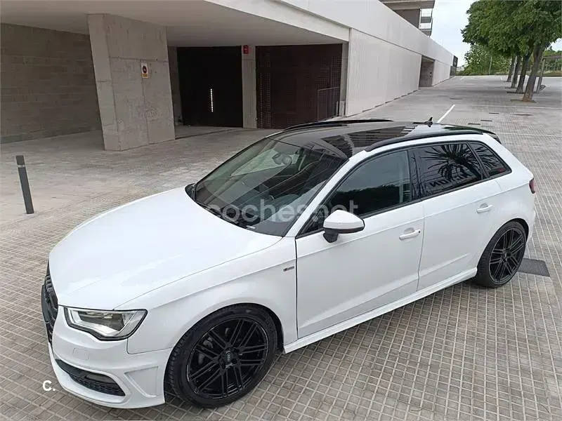 Usado Audi A3 S-Line 110 CV (80 kW) 2015 Blanco Berlina