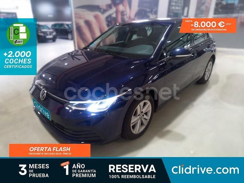 Azul Usado 2021 VW Golf VIII Life Berlina | 19.490 € (Super precio) - Imagen 1/3