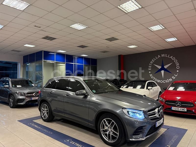 Usado Mercedes GLC220 AMG line 170 CV (125 kW) 2015 Gris / plata SUV