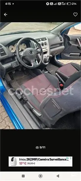 Usado Honda Civic Sport 110 CV (80 kW) 2005 Azul Berlina