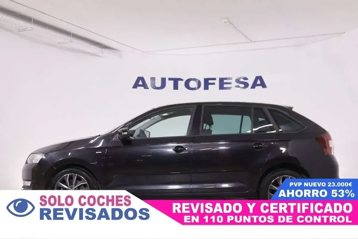 Usado Skoda Rapid 116 CV (85 kW) 2017 Negro Utilitario