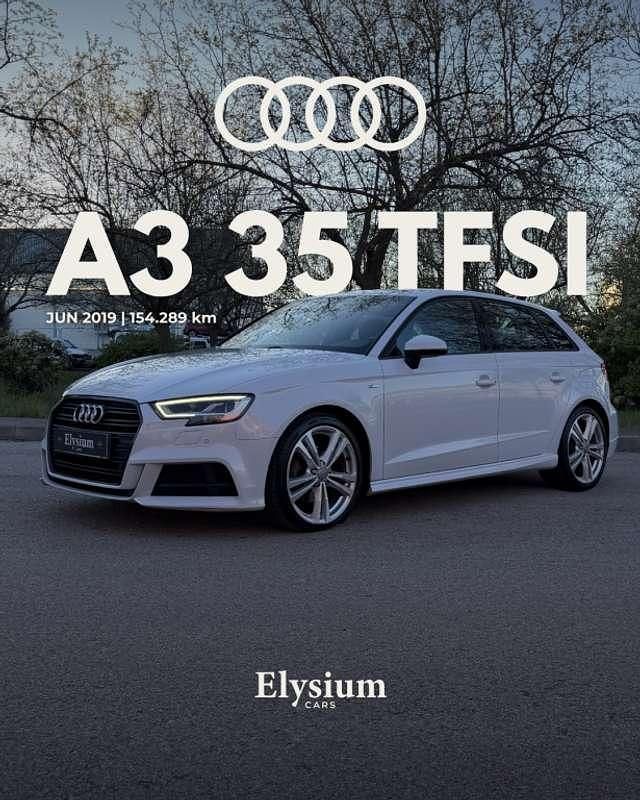 Usado Audi A3 Sportback S-Line 150 CV (110 kW) 2019 Blanco Utilitario