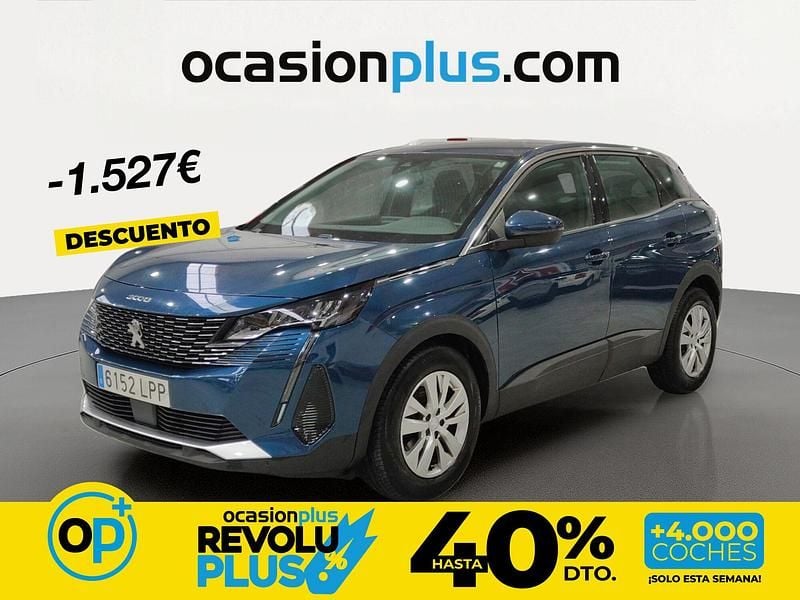 Usado Peugeot 3008 Active 130 CV (95 kW) 2021 Azul SUV