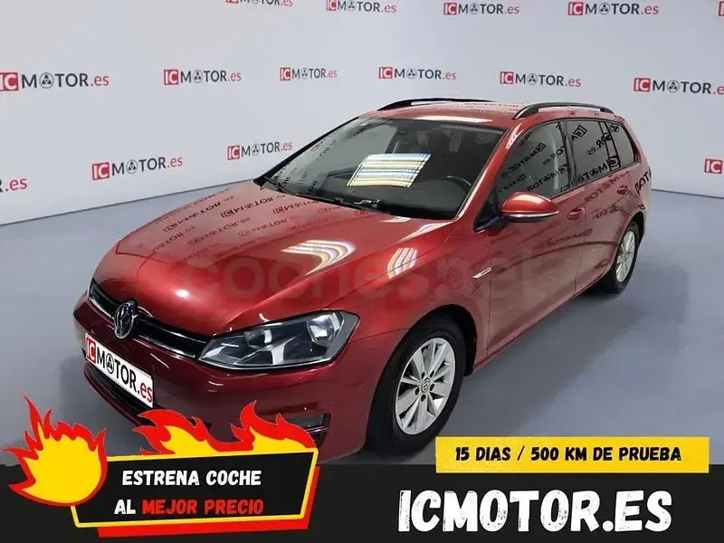 Usado VW Golf VII 110 CV (80 kW) 2014 Naranja Familiar