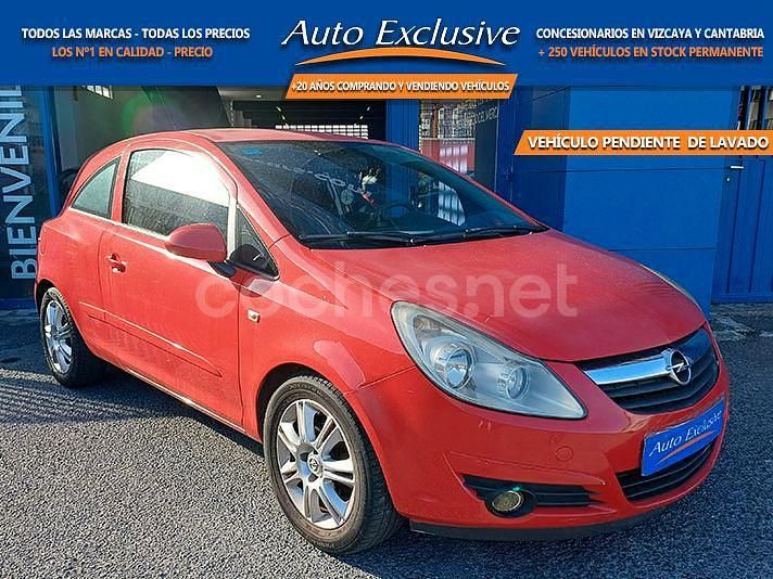Rojo Usado 2007 Opel Corsa Enjoy Berlina | 5490 € (Un poco caro) - Imagen 1/4