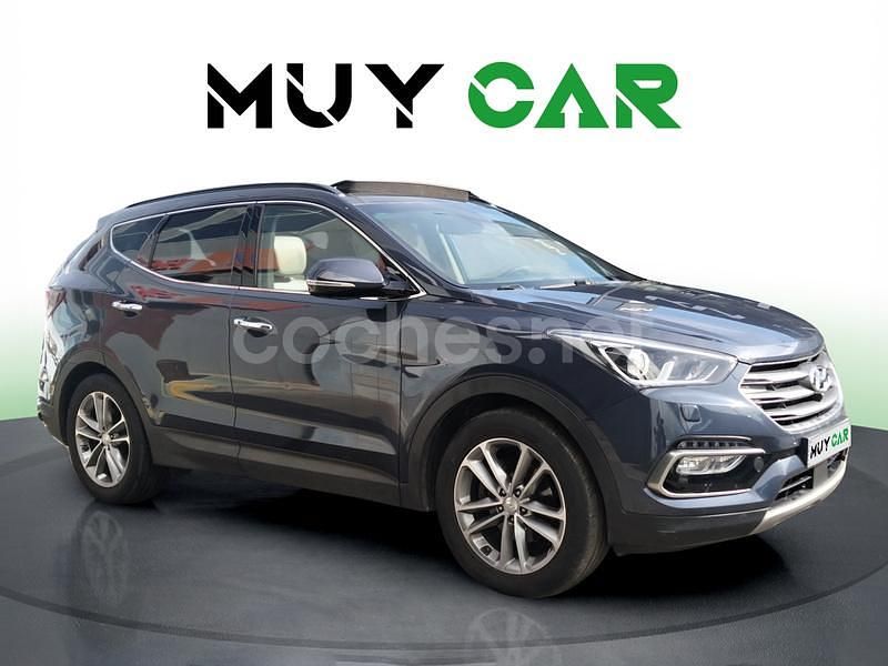 Azul Usado 2017 Hyundai Santa Fe Style SUV | 17.990 € (Buen precio) - Imagen 1/4