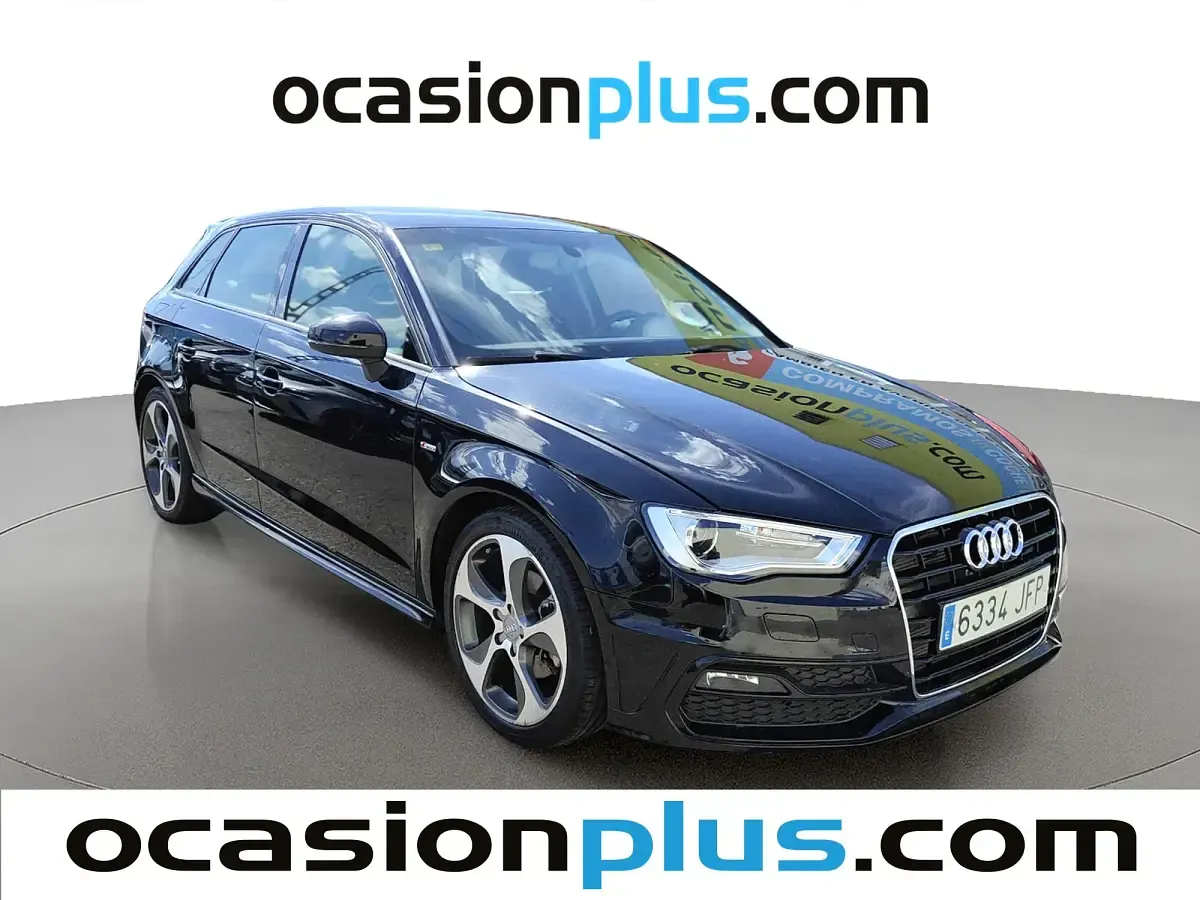 Usado Audi A3 S-Line 125 CV (91 kW) 2015 Negro