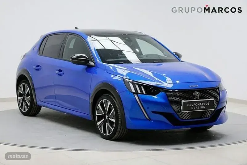 Usado Peugeot 208 GT-line 100 CV (73 kW) 2020 Azul Utilitario