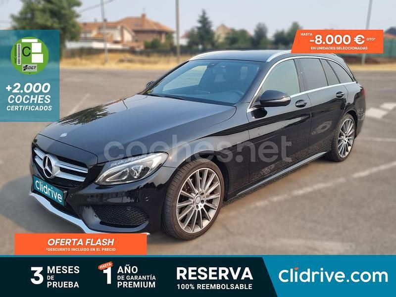 Negro Usado 2015 Mercedes C220 AMG line Familiar | 17.190 € (Buen precio) - Imagen 1/3