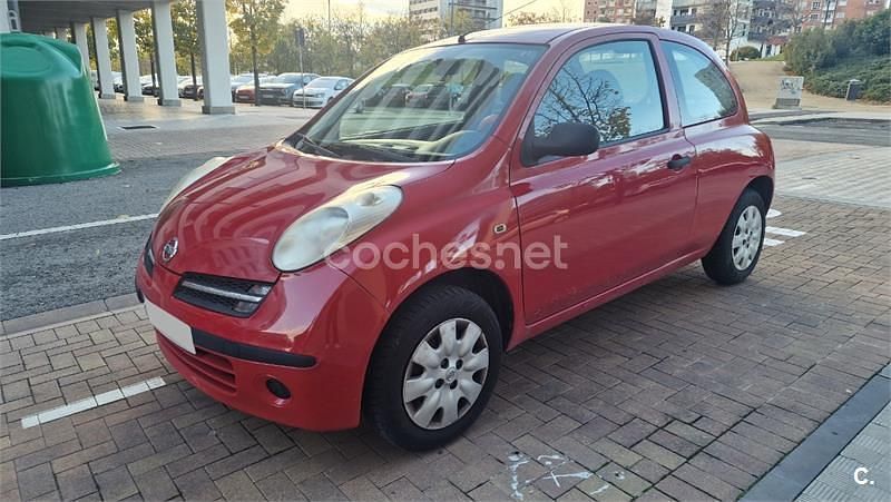 Rojo Usado 2007 Nissan Micra Visia Berlina | 1500 € (Precio justo) - Imagen 1/4