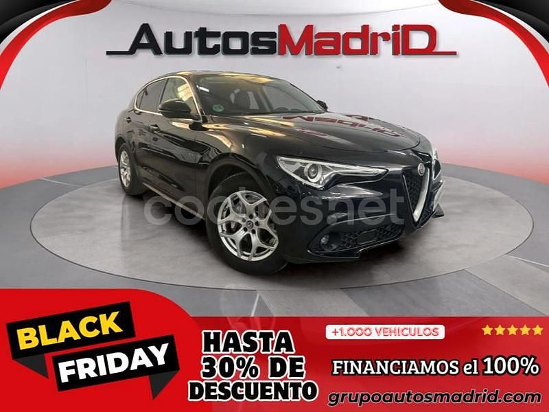 Negro Usado 2019 Alfa Romeo Stelvio Super SUV | 25.490 € (Un poco caro) - Imagen 1/4