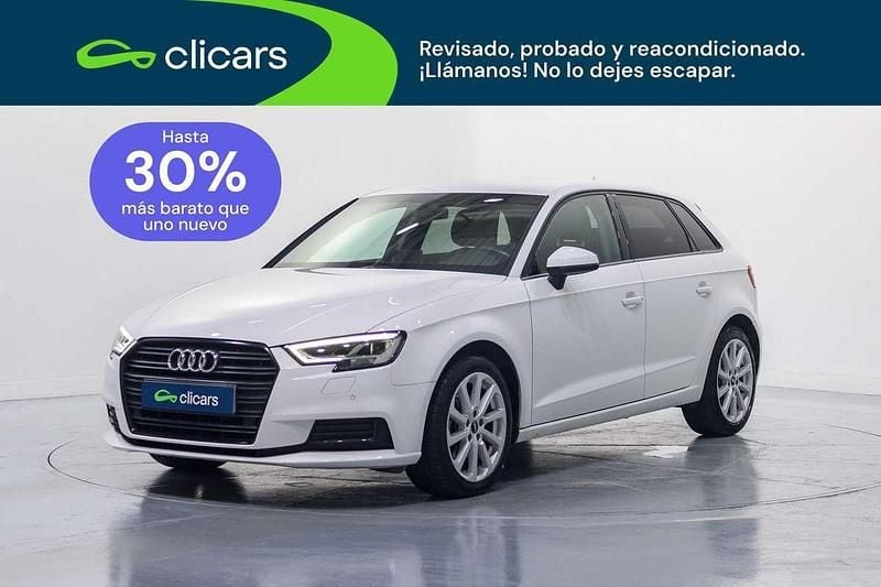 Usado Audi A3 Sportback Design 110 CV (80 kW) 2017 Blanco Utilitario