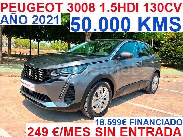 Gris / plata Usado 2021 Peugeot 3008 Active SUV | 20.599 € (Precio justo) - Imagen 1/4