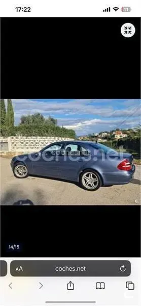 Usado Mercedes E240 Avantgarde 170 CV (125 kW) 2003 Azul Berlina