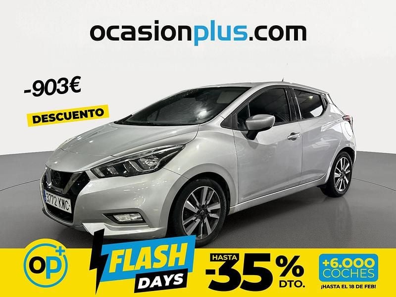 Usado Nissan Micra N-Connecta 90 CV (66 kW) 2017 Gris plata Utilitario