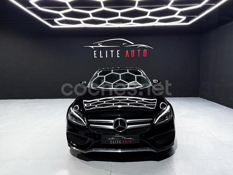 Usado Mercedes C200 AMG line 136 CV (100 kW) 2016 Negro Berlina