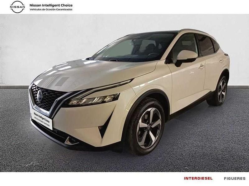 Lunar white con techo midnight Usado 2022 Nissan Qashqai N-Connecta SUV | 27.600 € (Un poco caro) - Imagen 1/4