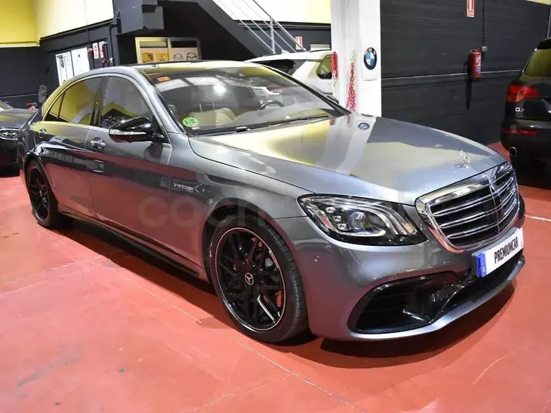 Usado Mercedes S63 AMG 612 CV (450 kW) 2018 Gris / plata Berlina