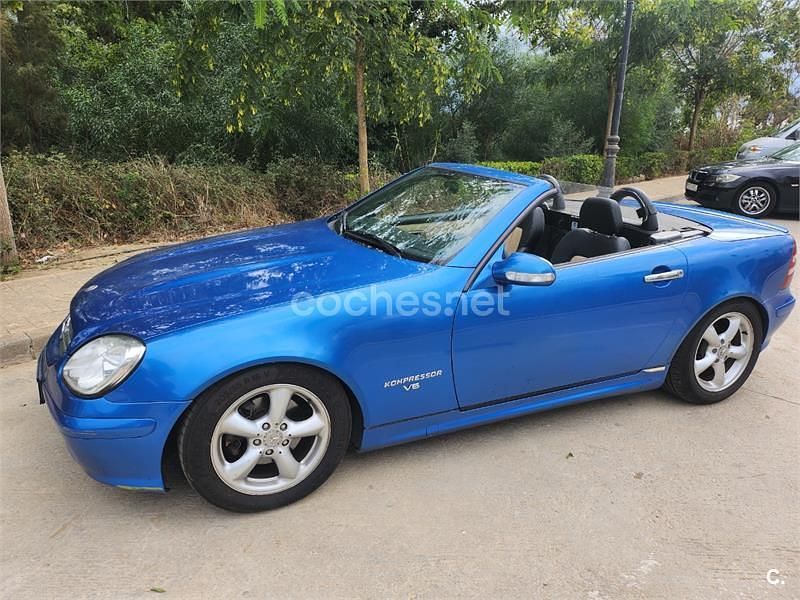 Usado Mercedes SLK200 163 CV (119 kW) 2000 Azul Descapotable