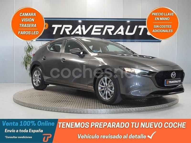 Gris / plata Usado 2024 Mazda 3 Prime-Line Berlina | 23.400 € (Precio justo) - Imagen 1/4