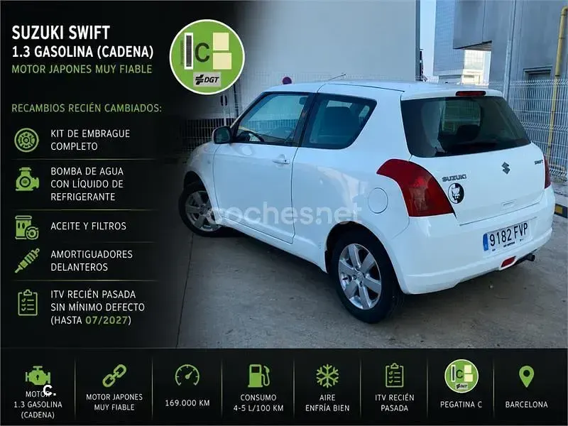 Usado Suzuki Swift GL 92 CV (67 kW) 2007 Blanco Utilitario