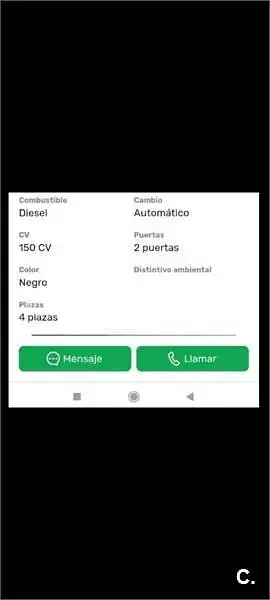 Usado Mercedes CLK220 150 CV (110 kW) 2007 Negro Coupe