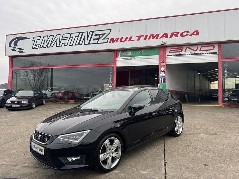 Usado Seat Leon FR 150 CV (110 kW) 2016 Negro Berlina