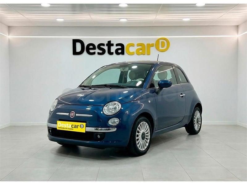 Usado Fiat 500 Lounge 69 CV (50 kW) 2013 Azul Descapotable