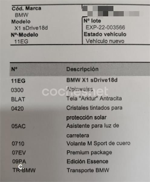 Usado BMW X1 150 CV (110 kW) 2022 Blanco SUV