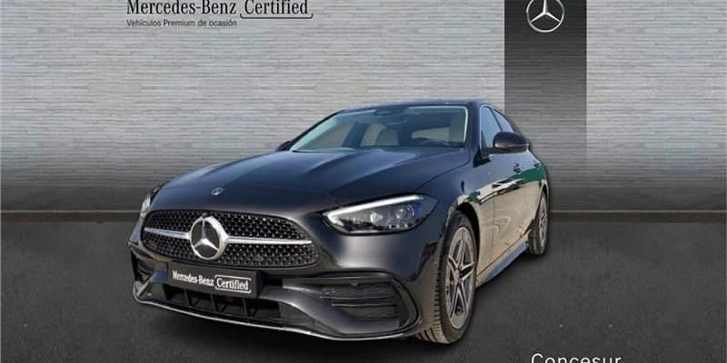 Gris Usado 2022 Mercedes C220 Berlina | 42.900 € (Un poco caro) - Imagen 1/4