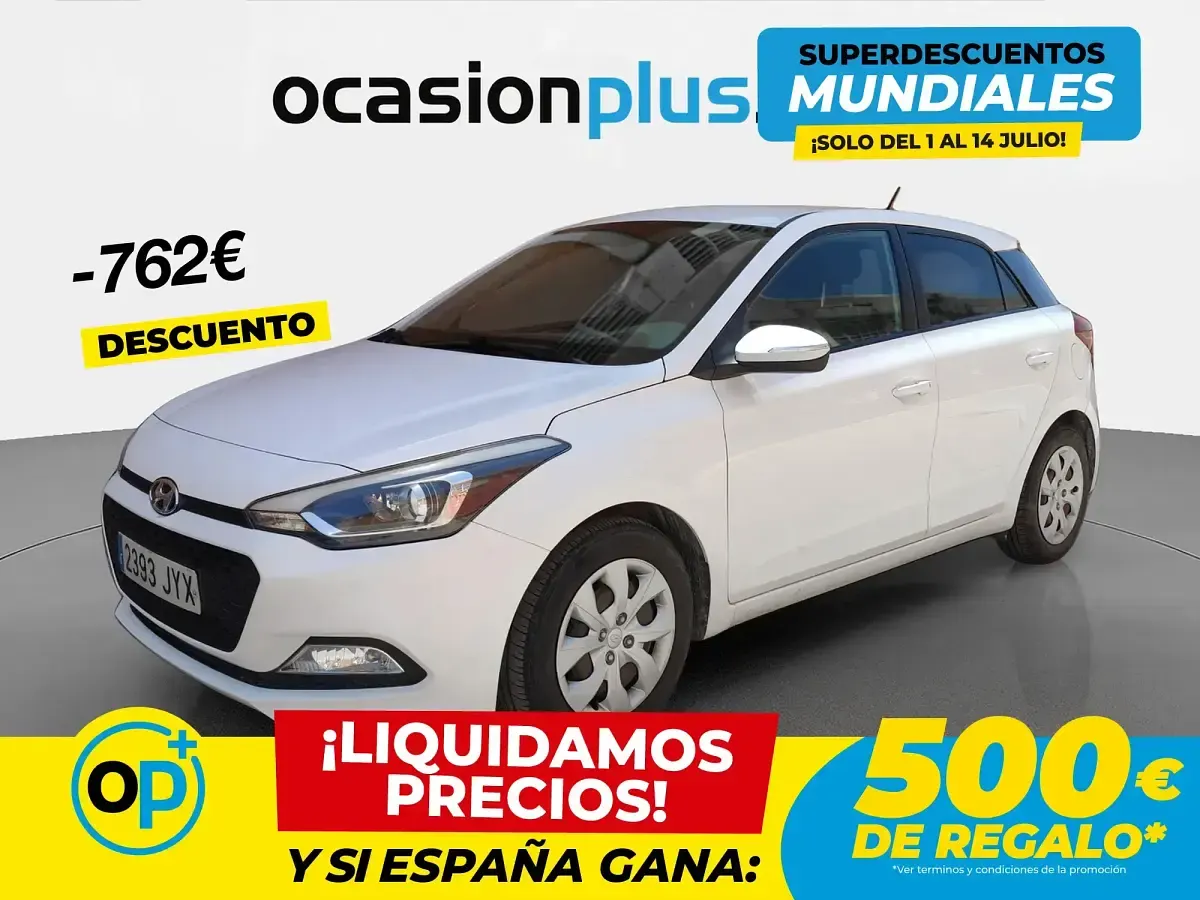 Usado Hyundai i20 84 CV (61 kW) 2017 Blanco Berlina