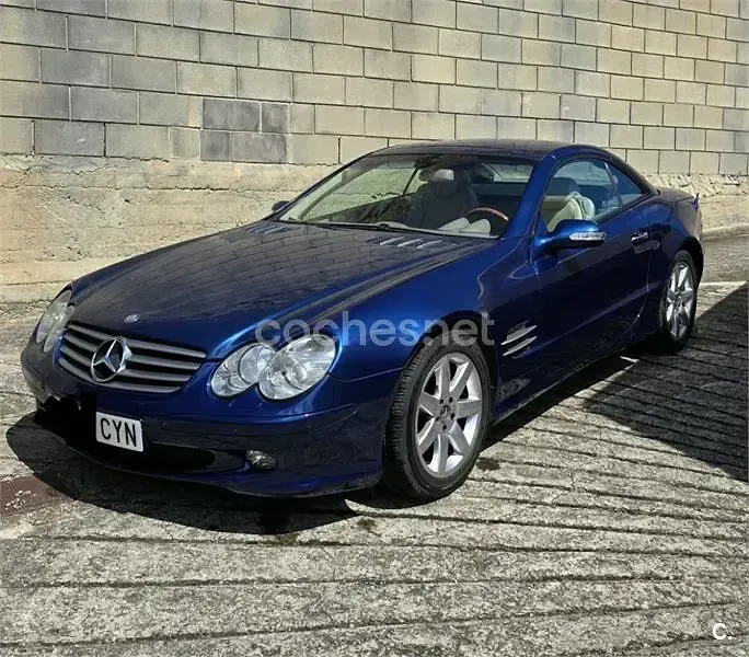 Usado Mercedes SL500 306 CV (225 kW) 2003 Azul Descapotable