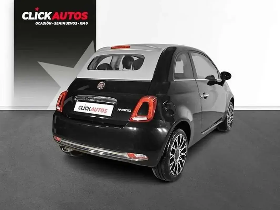 Usado Fiat 500 71 CV (52 kW) 2023 Negro Descapotable