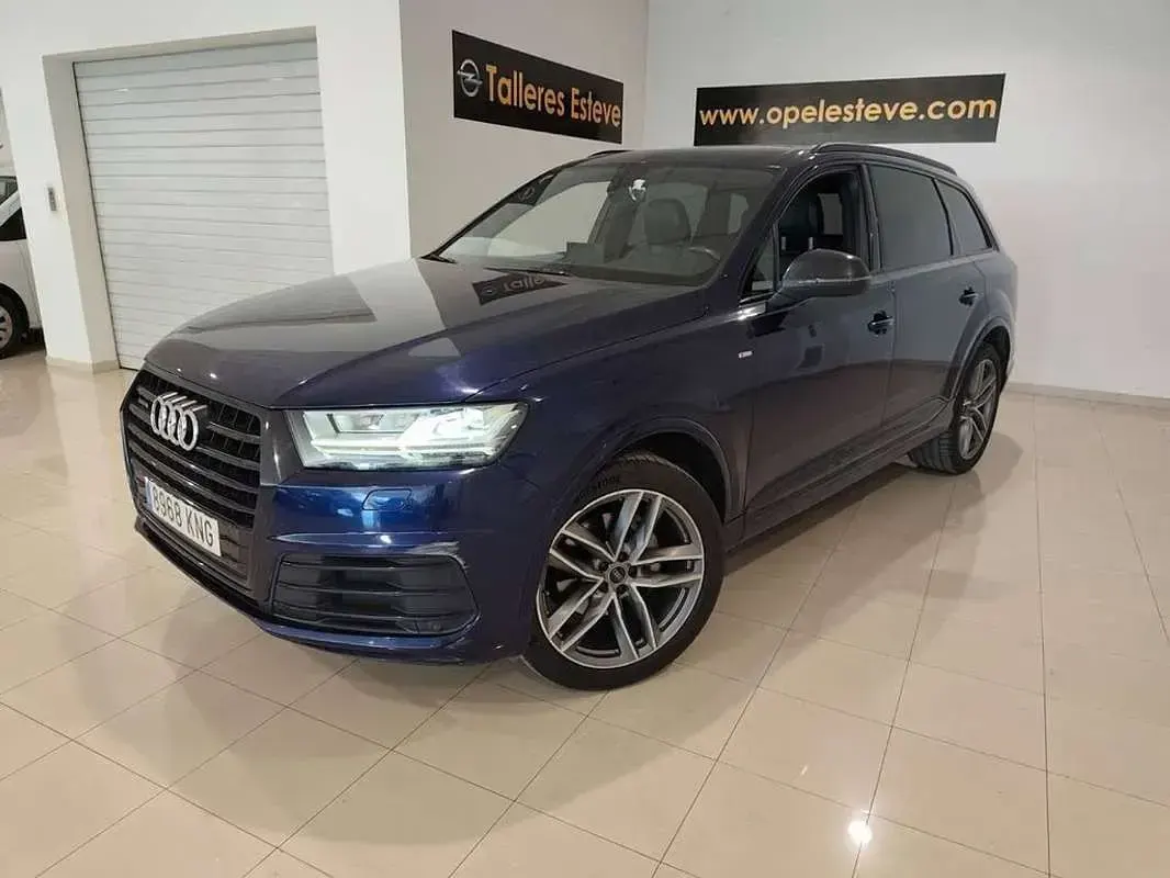 Usado Audi Q7 S-Line 272 CV (200 kW) 2018 Azul SUV