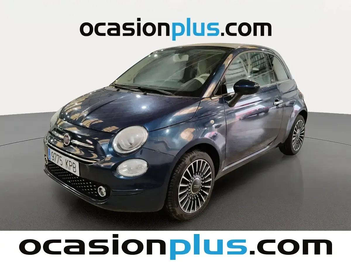 Usado Fiat 500 Lounge 69 CV (50 kW) 2018 Azul Descapotable