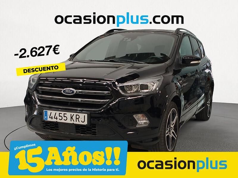 Negro Usado 2018 Ford Kuga ST-Line SUV | 18.900 € (Precio justo) - Imagen 1/4