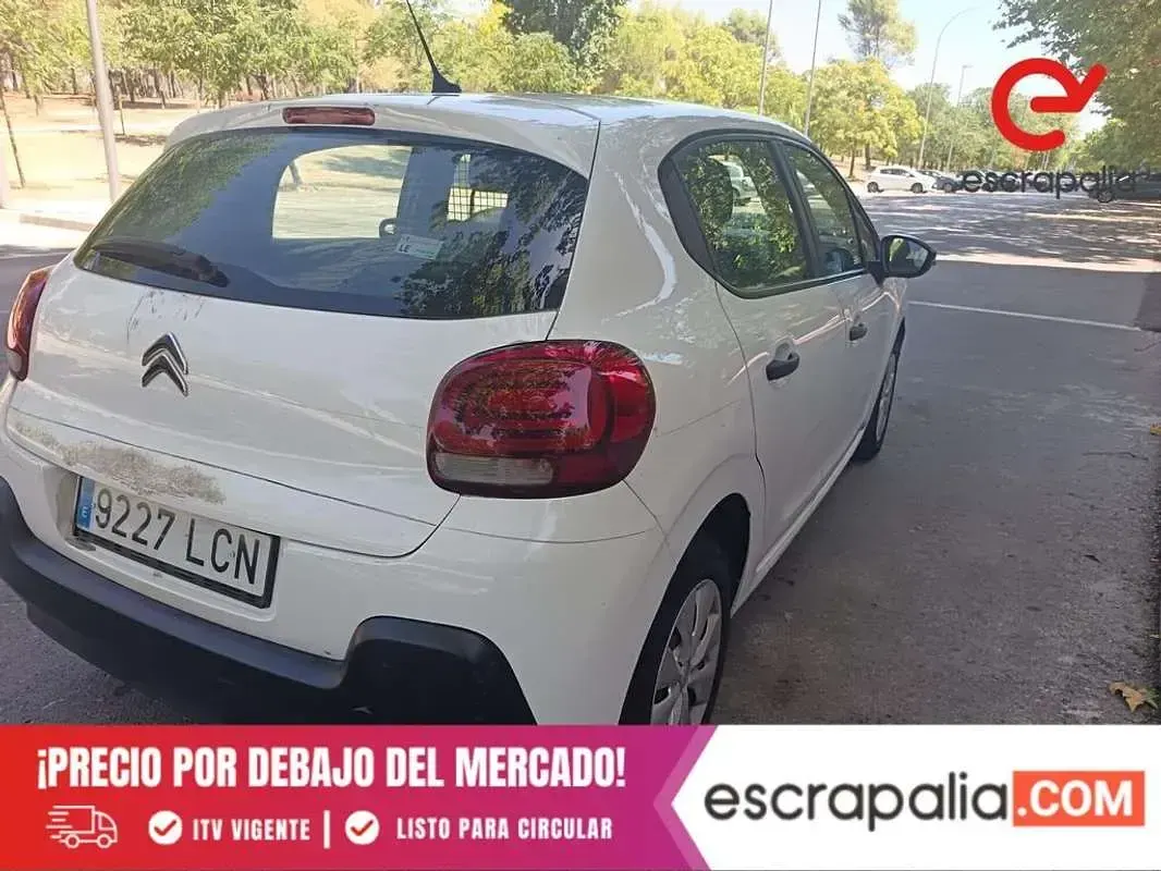 Usado Citroën C3 99 CV (72 kW) 2019 Blanco Utilitario