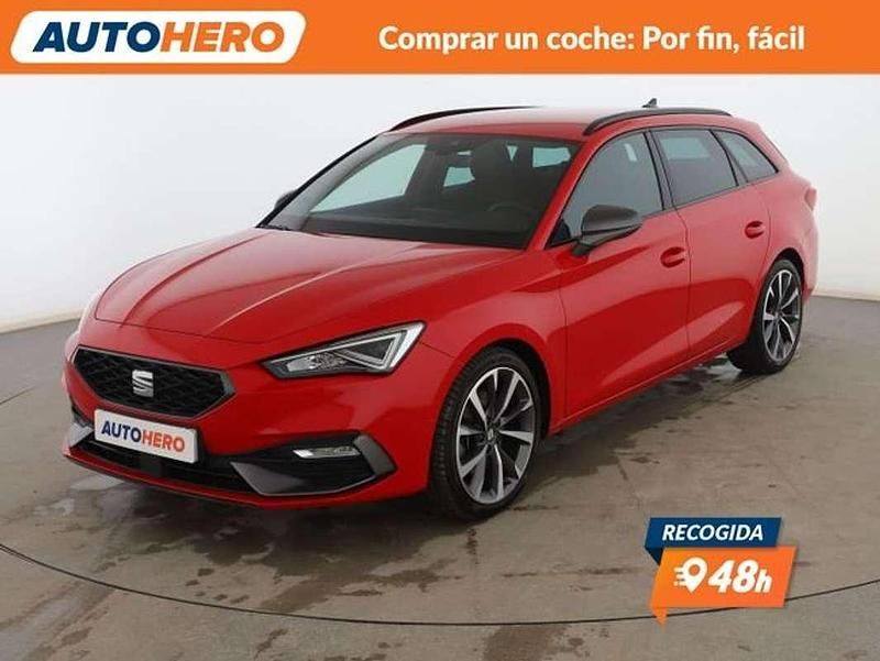 Rojo Usado 2021 Seat Leon FR Familiar | 21.047 € (Precio justo) - Imagen 1/3
