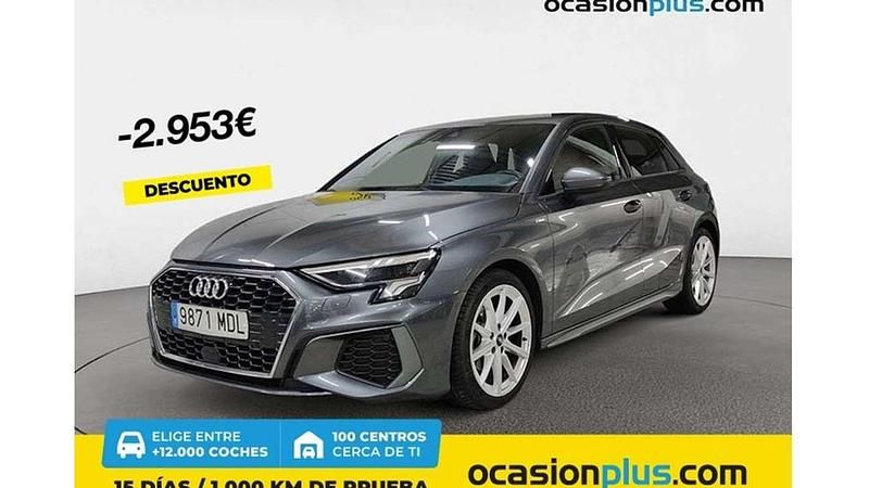 Gris Usado 2023 Audi A3 Sportback S-Line Utilitario | 28.182 € (Precio justo) - Imagen 1/4