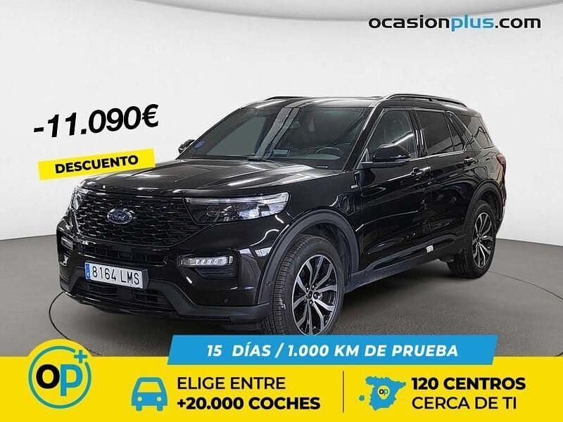 Negro Usado 2021 Ford Explorer ST-Line SUV | 41.690 € (Precio justo) - Imagen 1/4