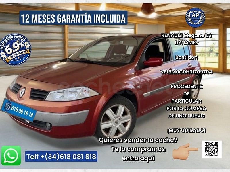 Granate Usado 2004 Renault Mégane II Dynamique Berlina | 3995 € (Precio justo) - Imagen 1/4