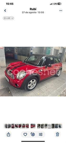 Usado Mini ONE 90 CV (66 kW) 2008 Rojo Utilitario