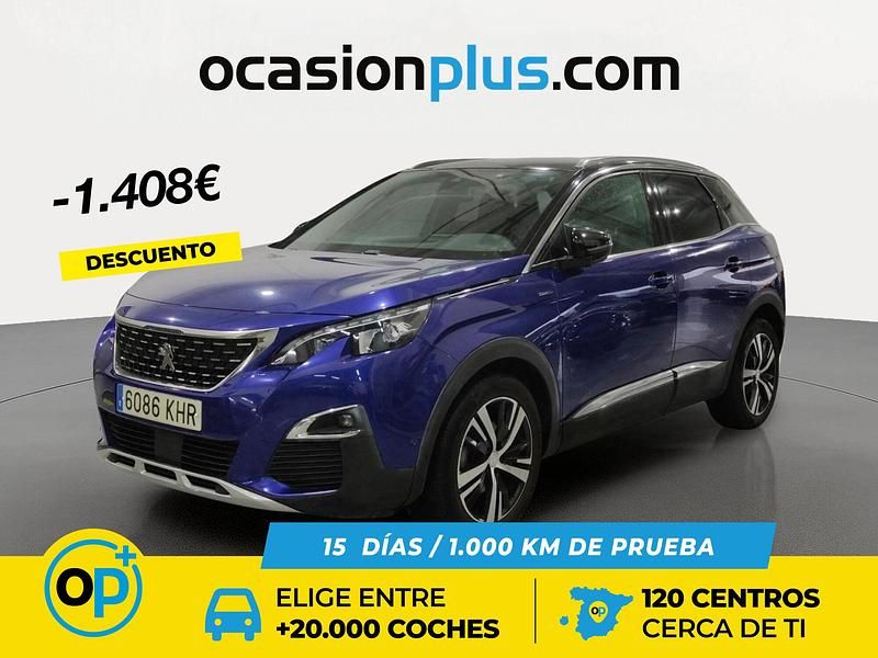 Azul Usado 2018 Peugeot 3008 GT-line SUV | 15.490 € (Precio justo) - Imagen 1/4