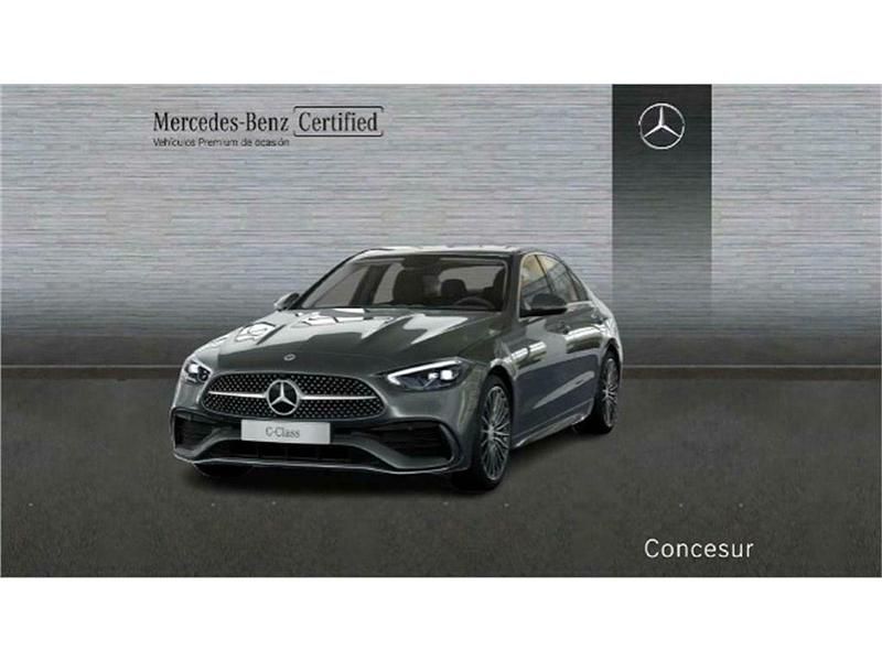 Gris selenita Usado 2024 Mercedes C220 AMG line Berlina | 46.900 € (Precio justo) - Imagen 1/4
