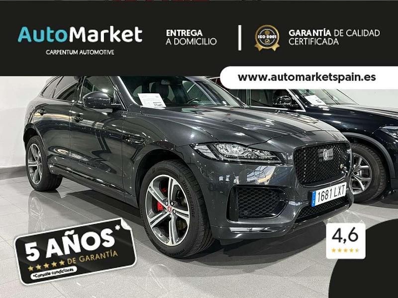 Gris / plata Usado 2018 Jaguar F-Pace R-Sport SUV | 29.900 € (Un poco caro) - Imagen 1/4