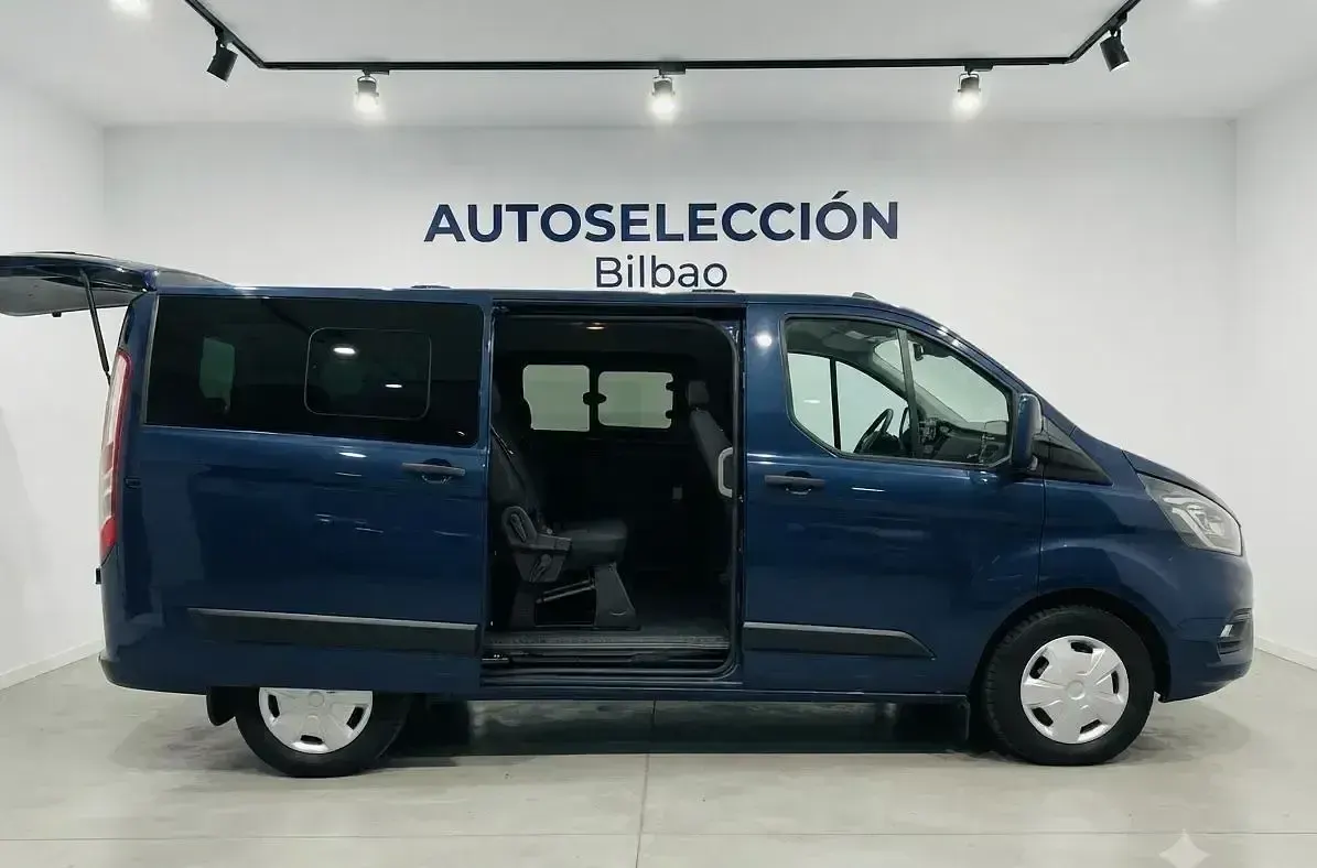 Usado Ford Transit Custom Trend 130 CV (95 kW) 2019 Azul Familiar