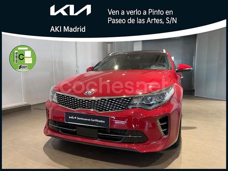 Rojo Usado 2017 Kia Optima GT-Line Familiar | 13.900 € (Precio justo) - Imagen 1/4