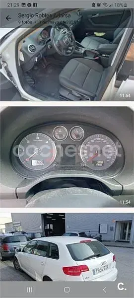Usado Audi A3 Ambiente 105 CV (77 kW) 2010 Blanco Utilitario